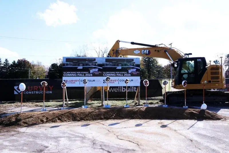 Lurvey Construction breaking ground on the new Randy Wise Hyundai dealership in mid-Michigan